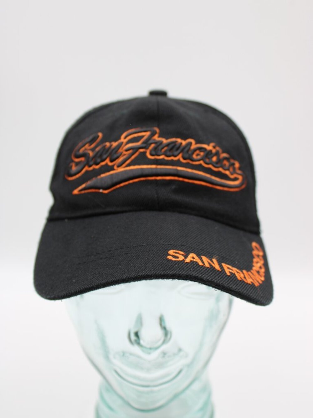 Elite San Francisco Hat Strapback Cap Black & Orange Adjustable Souvenir Travel